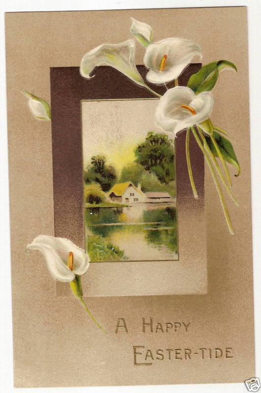 Lily Cottage Lake Easter Postcard Series 2389