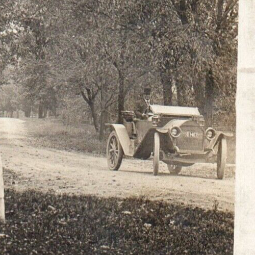 Ionia Street in Old Car Muir MI Mich Michigan Postcard Real Photo