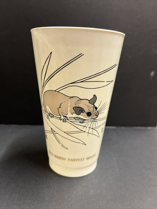 Vintage 1974 7/11 Slurpee Cup Save a Living Thing "Salt Marsh Harvest Mouse" 