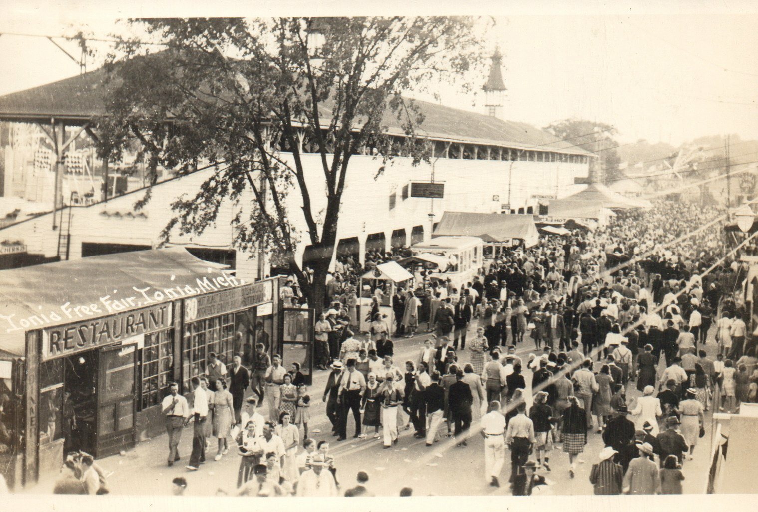 Real Photo People Ionia Free Fair Ionia MI Michigan Vintage Postcard