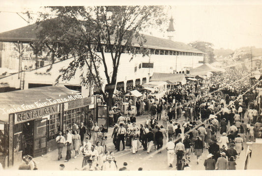 Real Photo People Ionia Free Fair Ionia MI Michigan Vintage Postcard