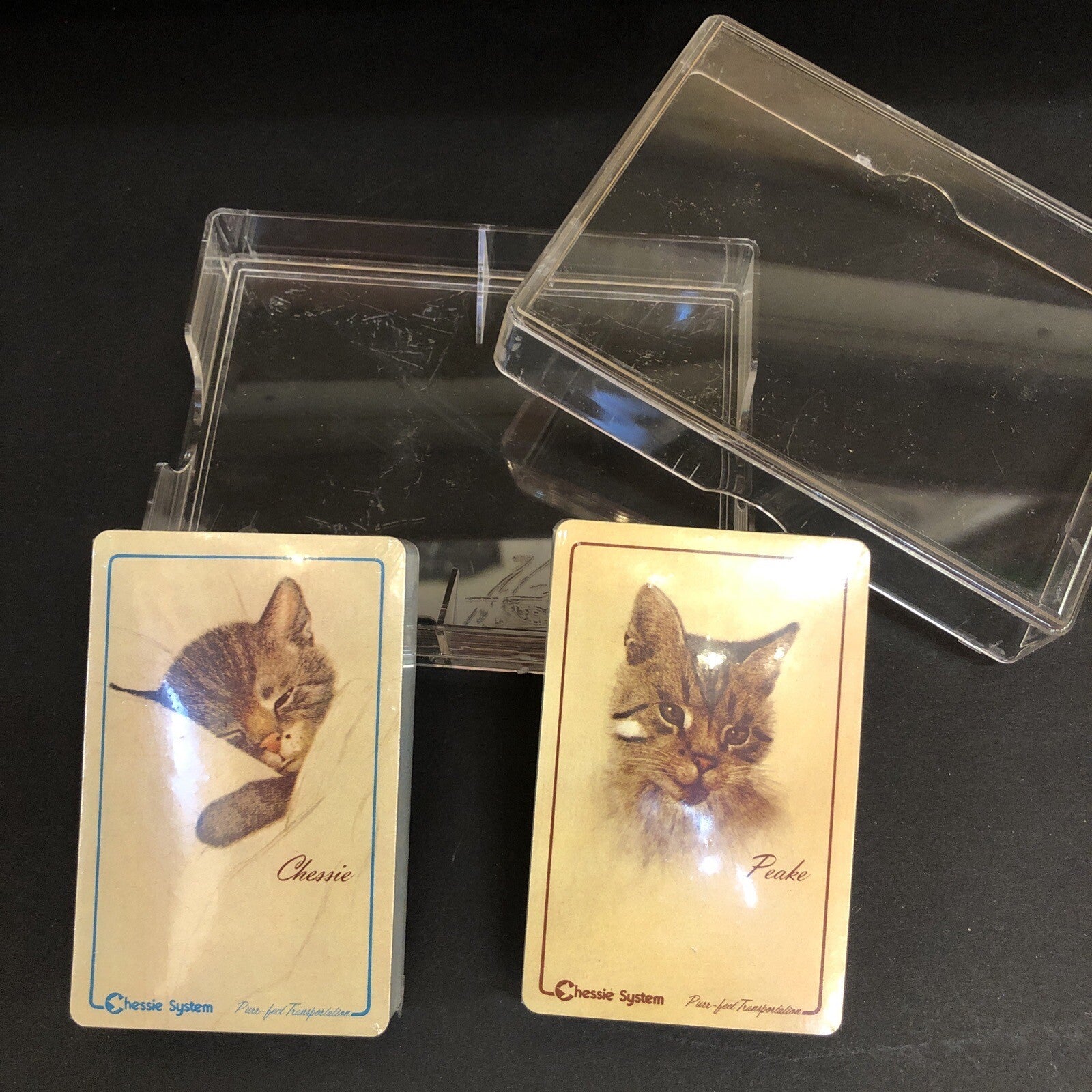 NIB Sealed Chesapeake & Ohio Railway Chessie & Peake Cat Playing Cards Purr-fect