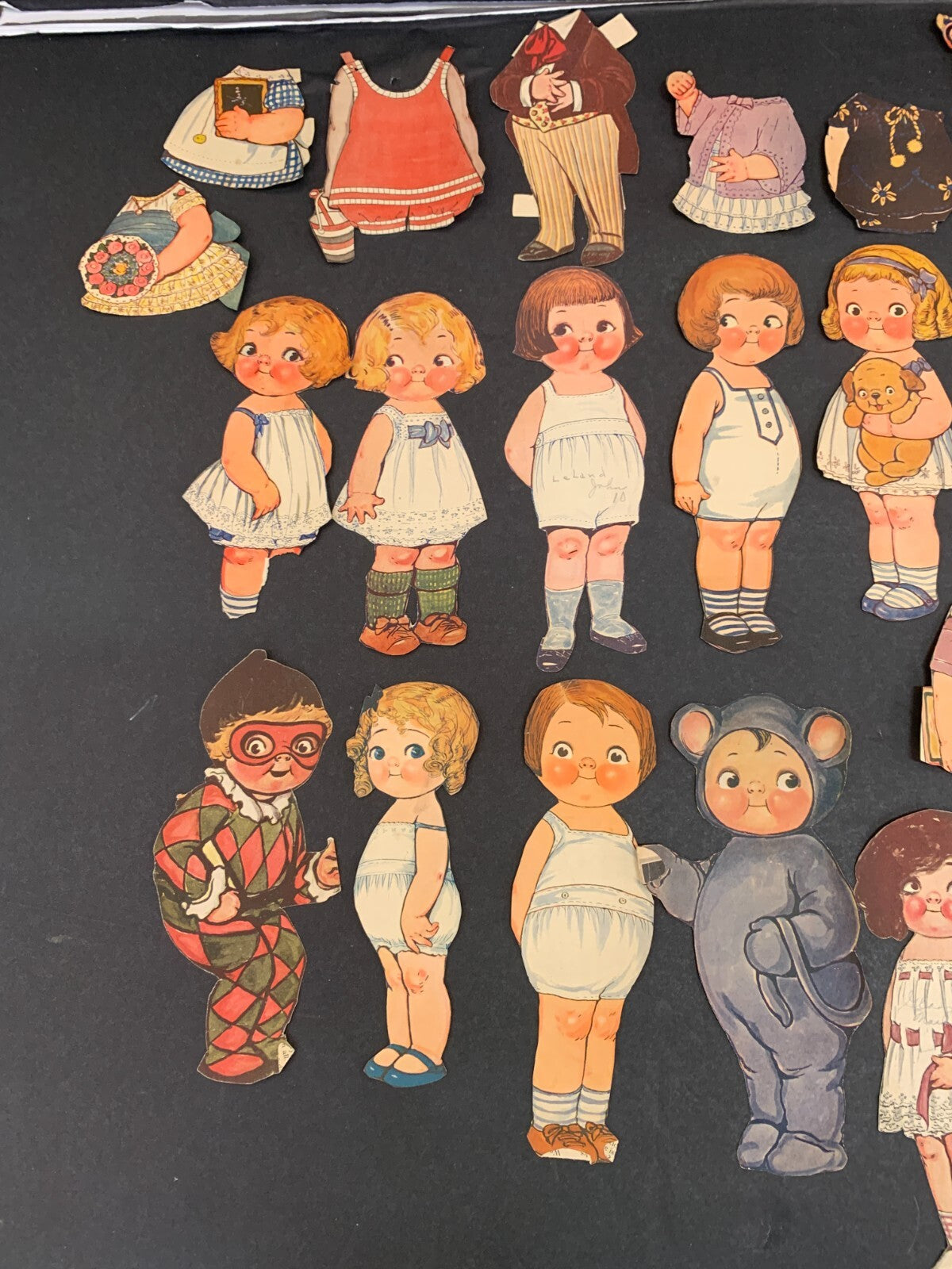 Lot of 36 Paper Doll, Clothing and Accessories