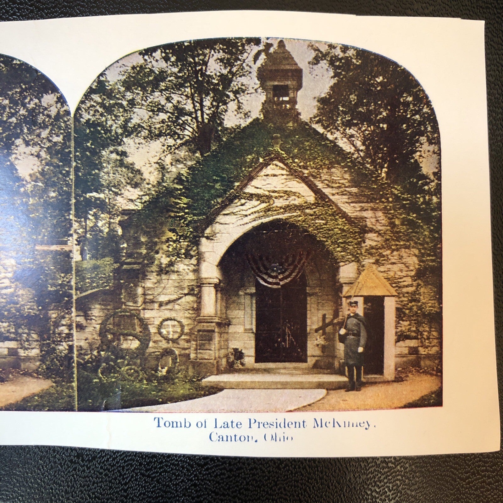 RARE Stereoview Paper Cards Tomb of President McKinley Canton Ohio