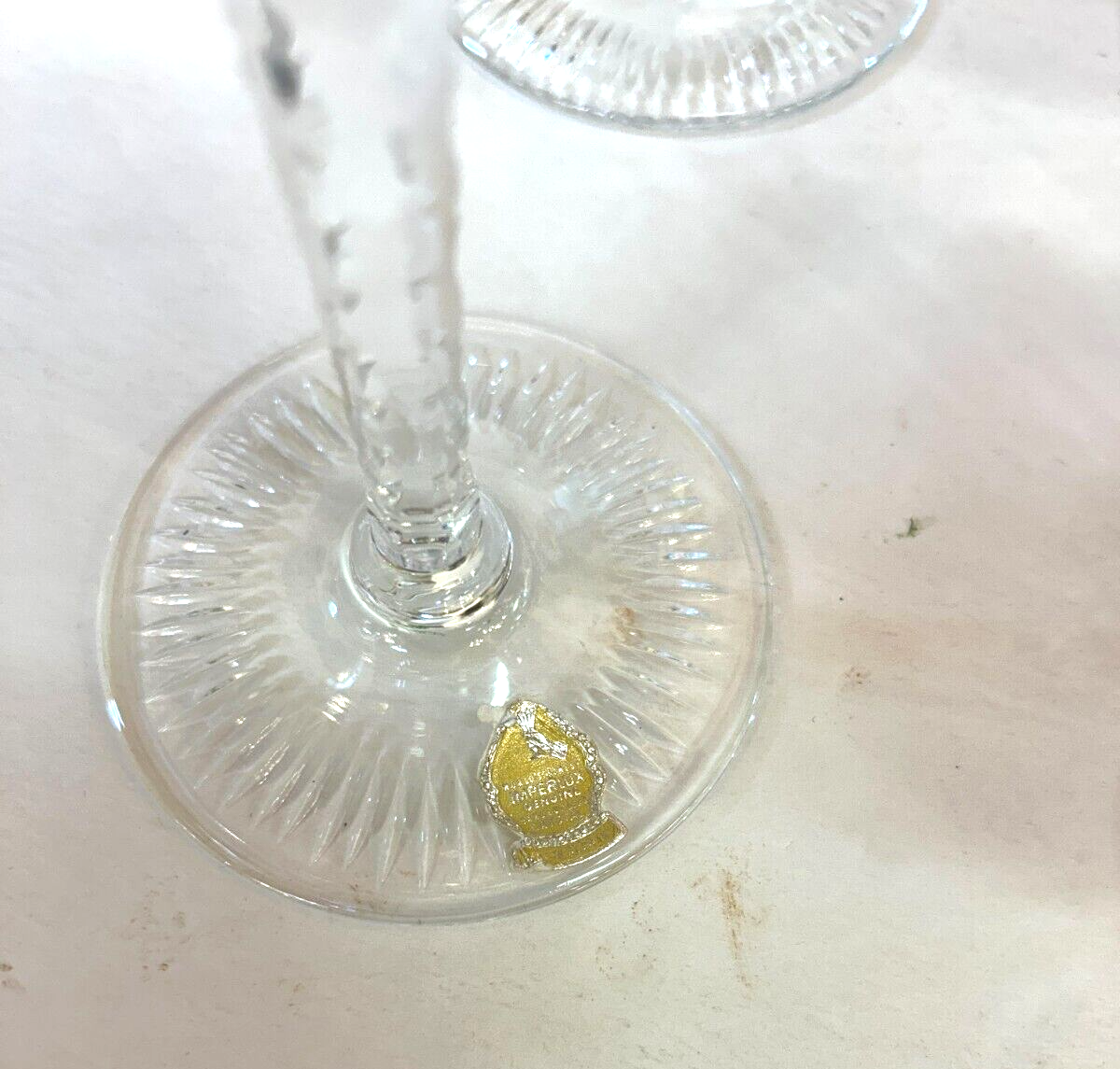 12 NACHTMANN TRAUBE Crystal 8.25 Cut To Clear WINE GOBLET Bohemian Marsala