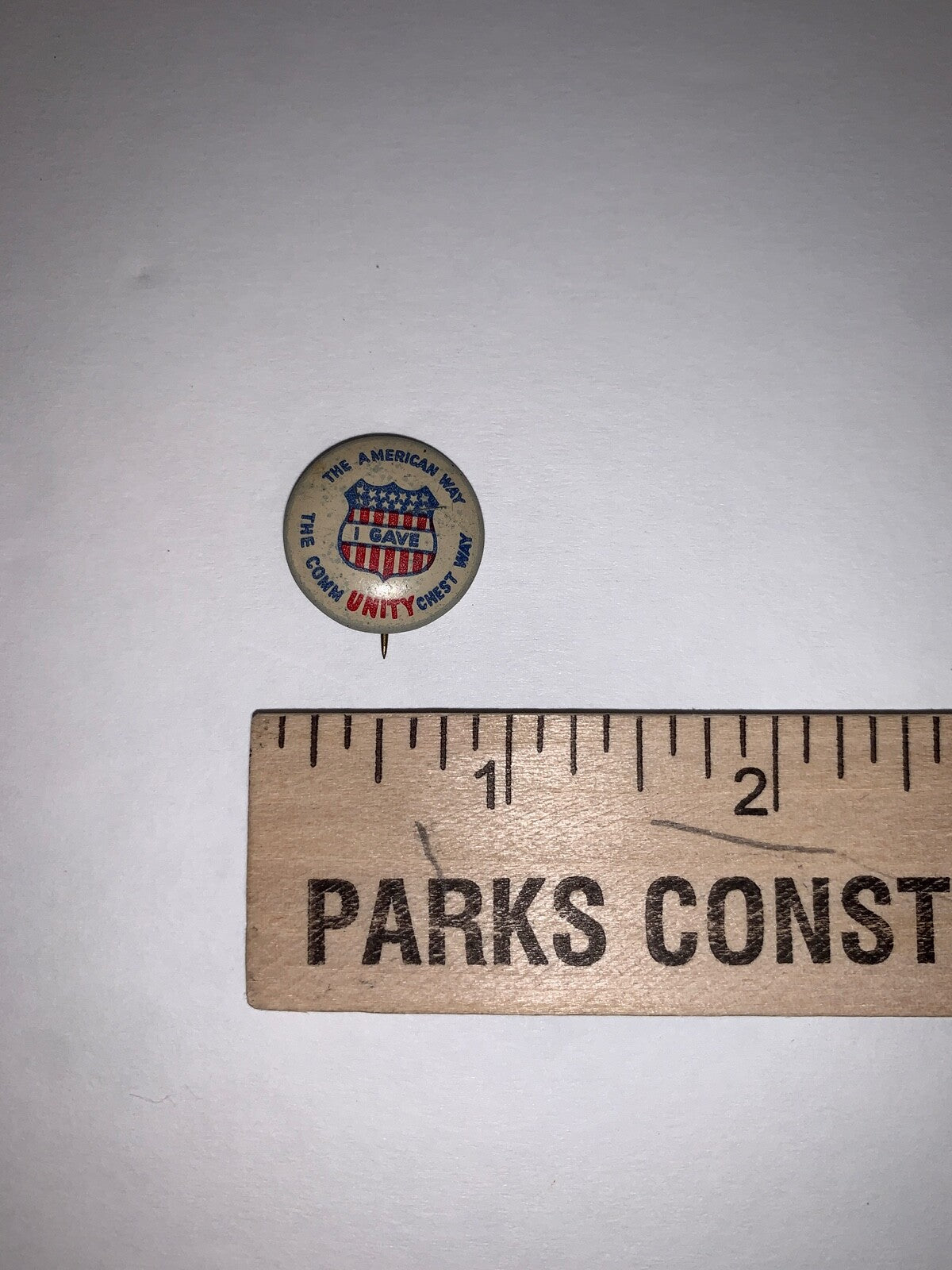 Vintage I GAVE The American Way The Community Chest Way 7/8" Litho Pinback