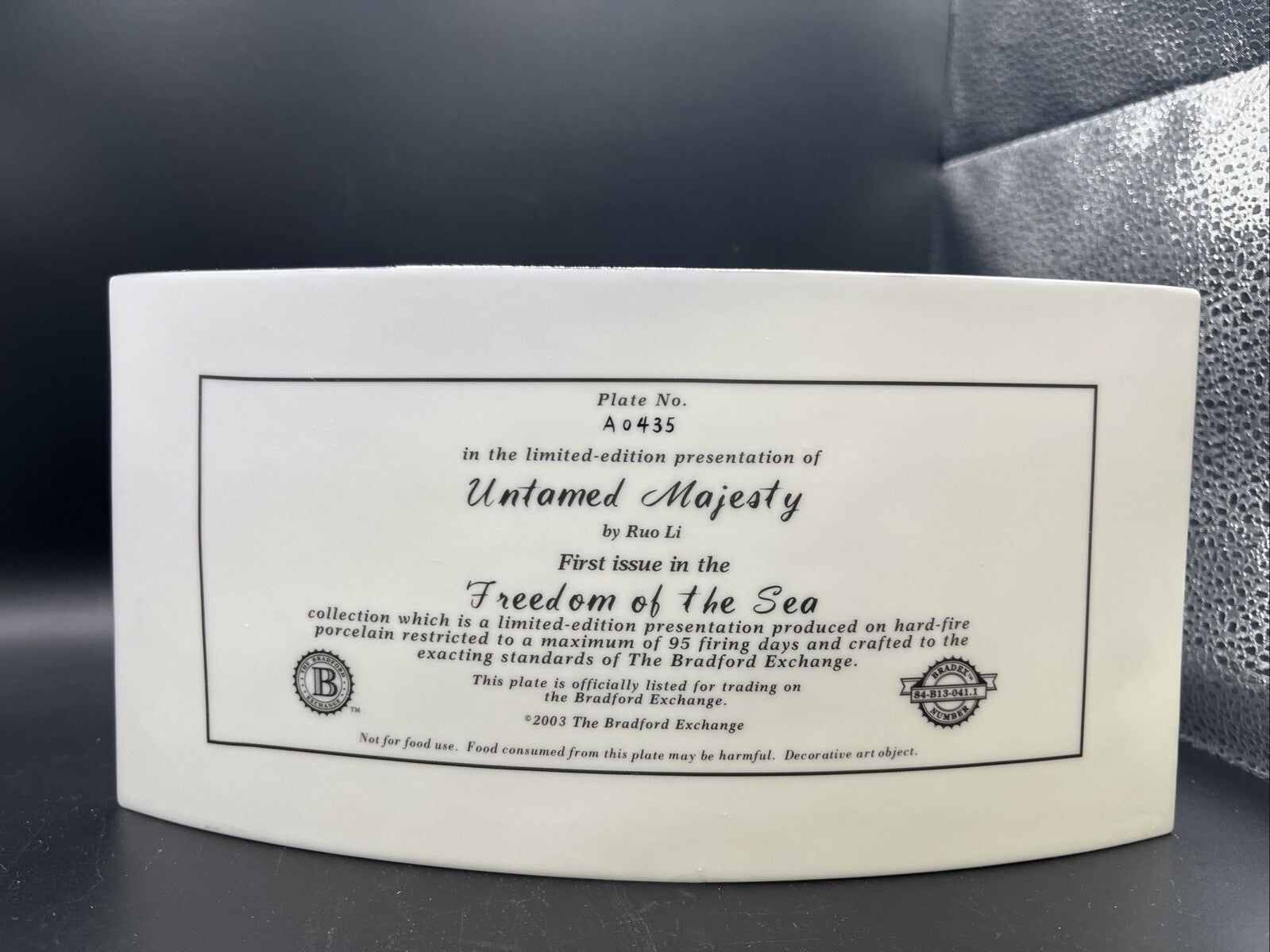 Bradford Exchange -UNTAMED MAJESTY  Freedom of the Sea Wild Horses A0435