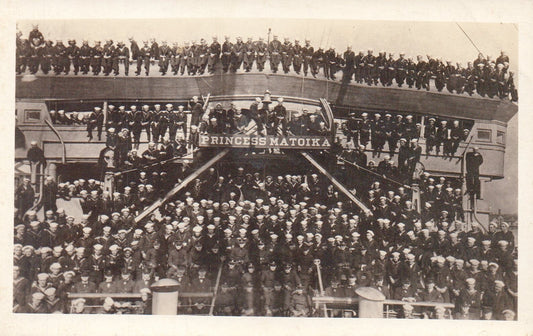 Princess Matoika Crew WWI Vintage Real Photo Military Postcard