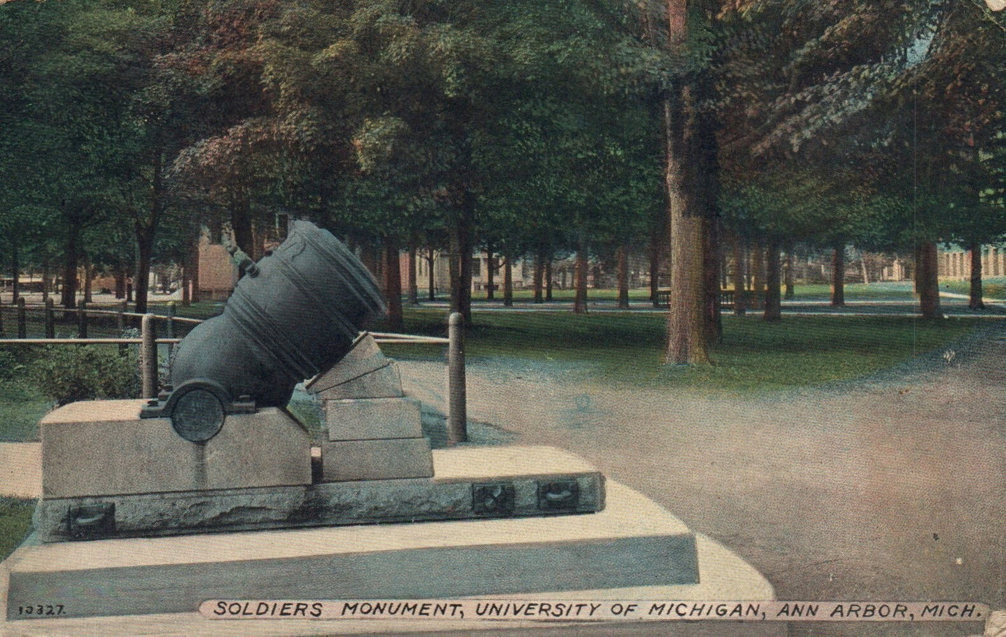 Soldiers Monument University Of MI Ann Arbor Michigan MI Postcard