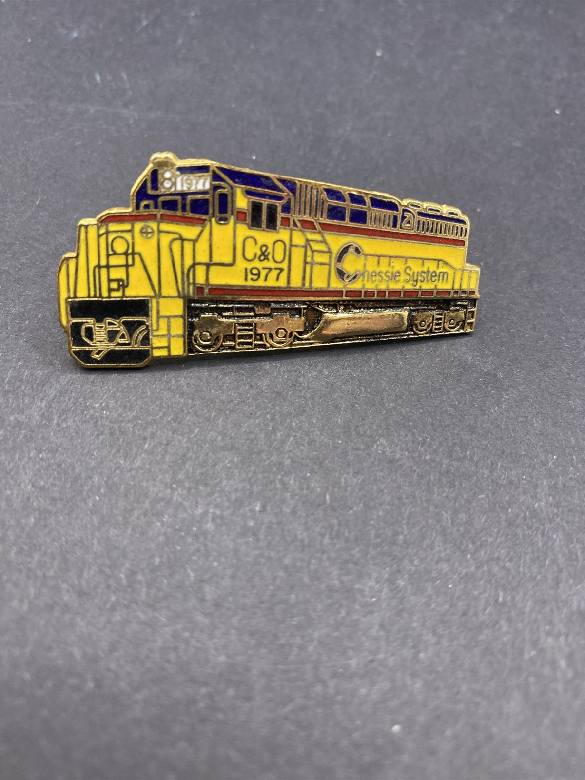 RARE VINTAGE C & O UNIFORM Tie Clip Clasp CHESAPEAKE OHIO RAILROAD Train