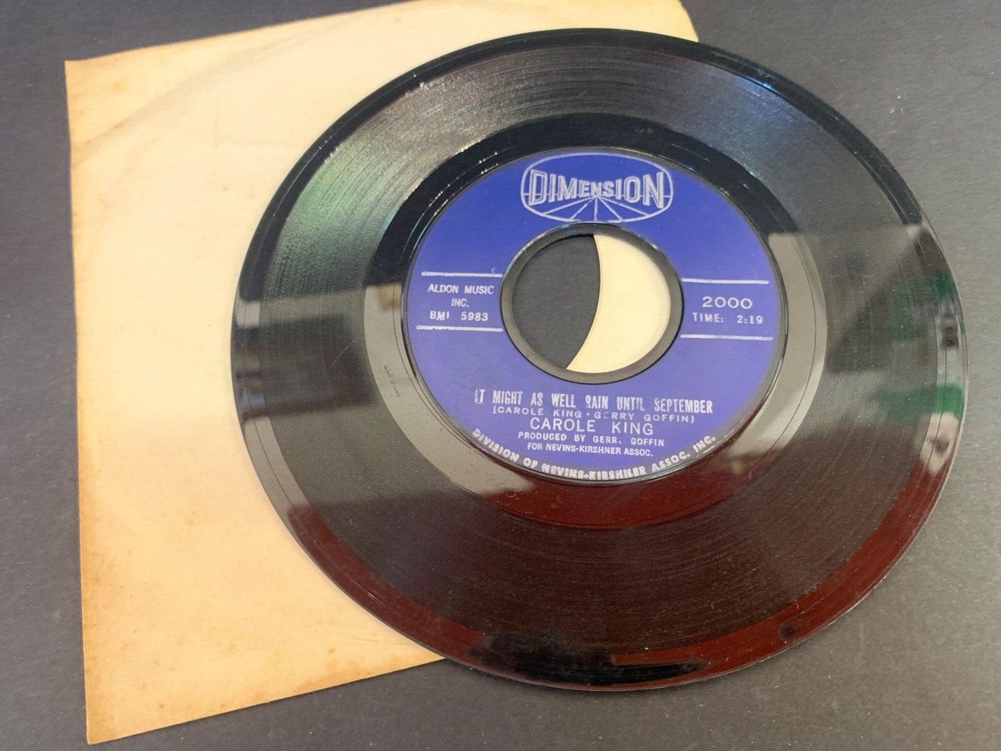 CAROLE KING It Might as Well Rain Until September Nobody's Perfect Dimension