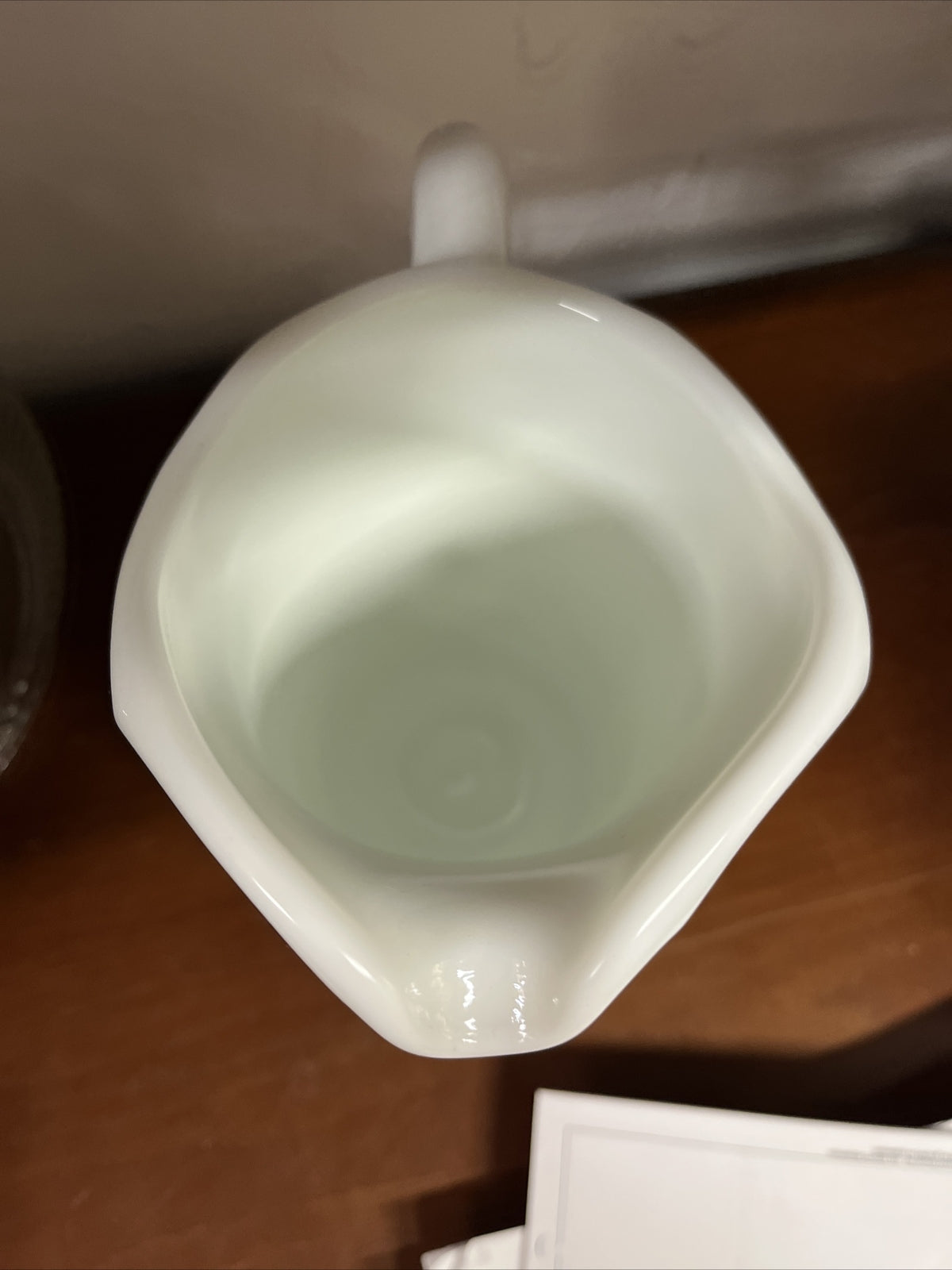 Vintage Westmoreland White Milk Glass Pitcher Grapes Paneled 3 1/2 Cups Heavy