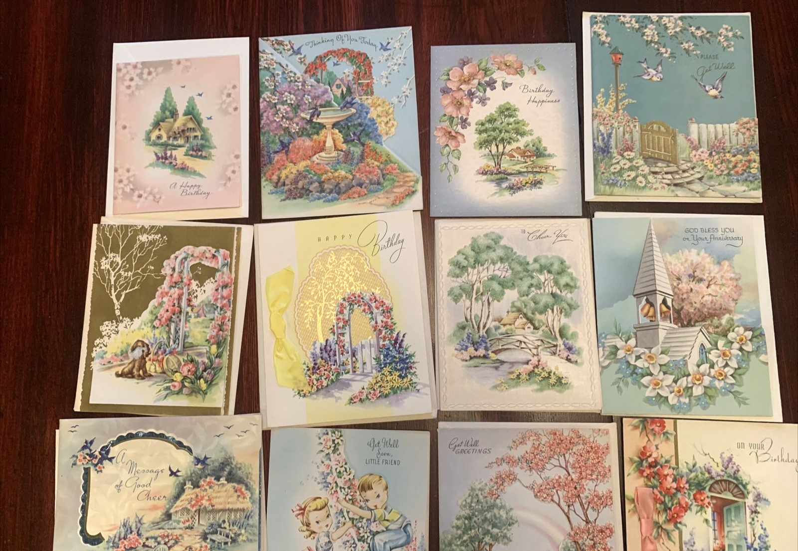 Lot of 15 Vintage Home and Garden Theme Greeting Cards