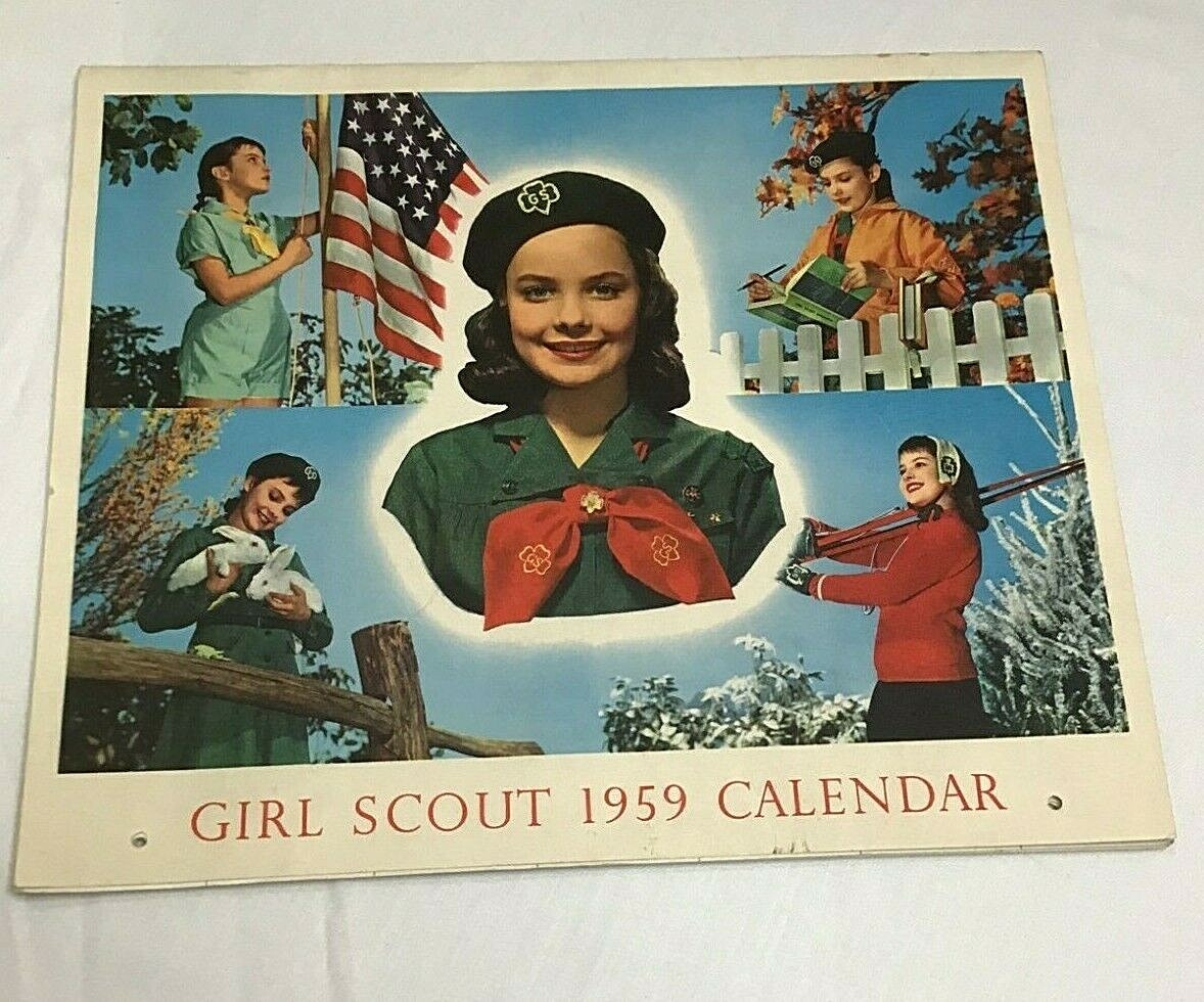 Vintage Girl Scout 1959 Calendar