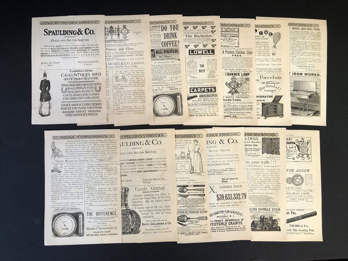 Household Lamps China Clocks 13 pages - 1891 Harpers Magazine Advertisements Ads