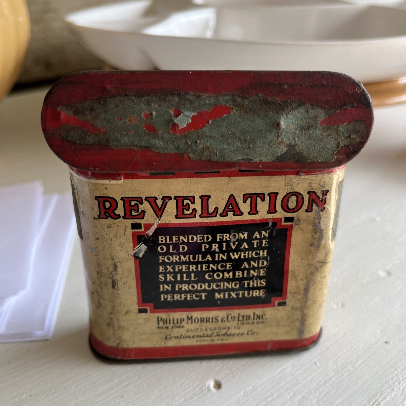Antique Continental Tobacco Co. REVELATION Smoking Mixture Tobacco Tin