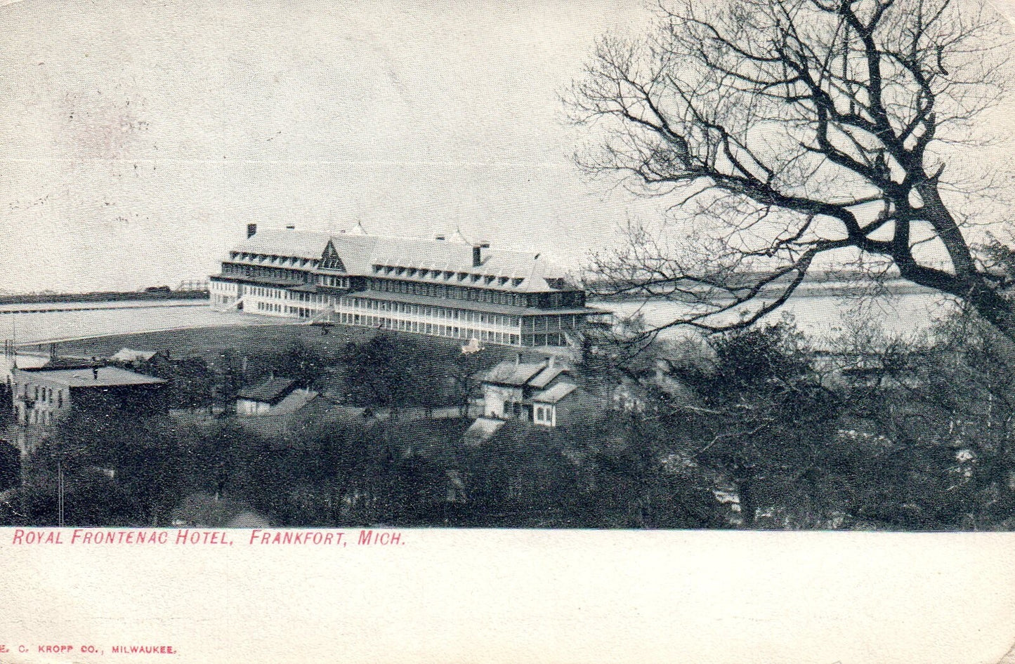 Rare Early 1909 Royal Frontenac Hotel Frankfort MI Michigan Mich