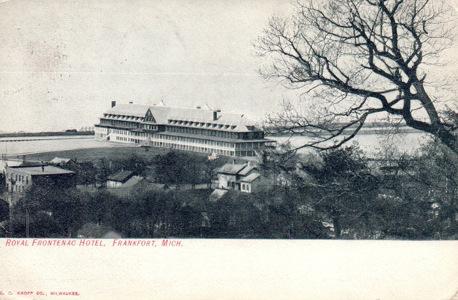 Rare Early 1909 Royal Frontenac Hotel Frankfort MI Michigan Mich