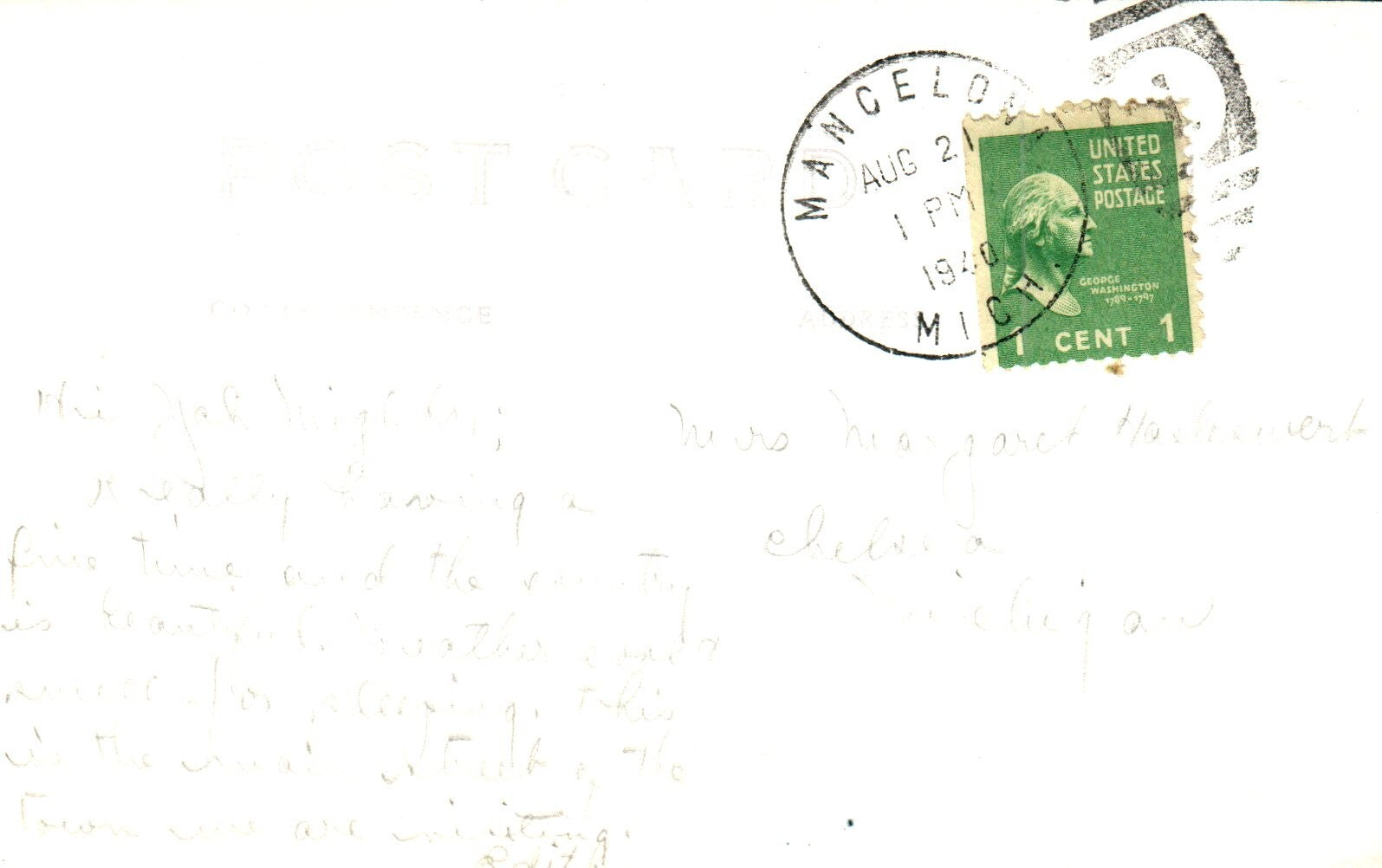 Real Photo Street View Mancelona Mich MI Michigan Postcard