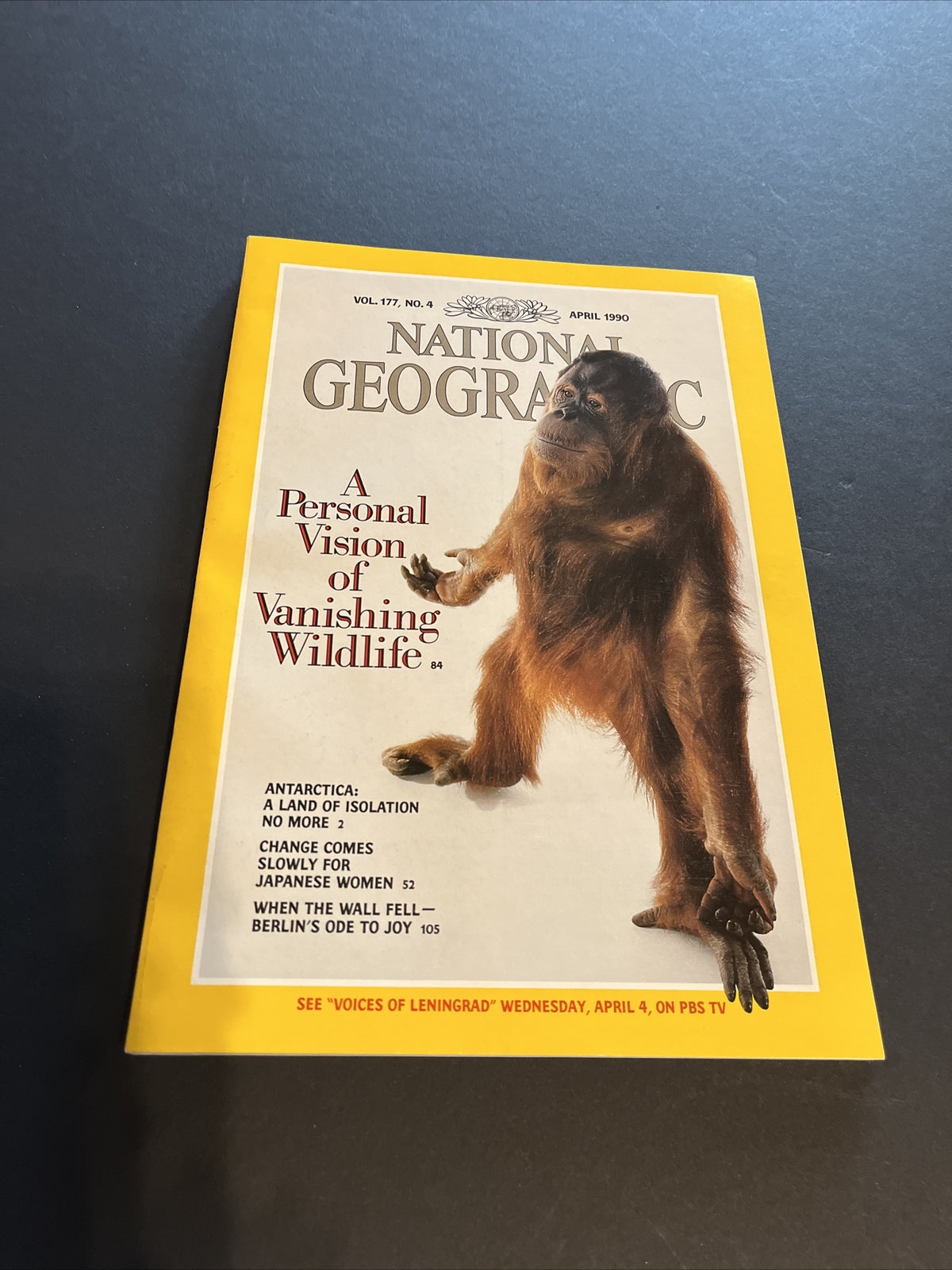 April 1990 National Geographic "A  Personal Vision of Vanishing Wildlife"