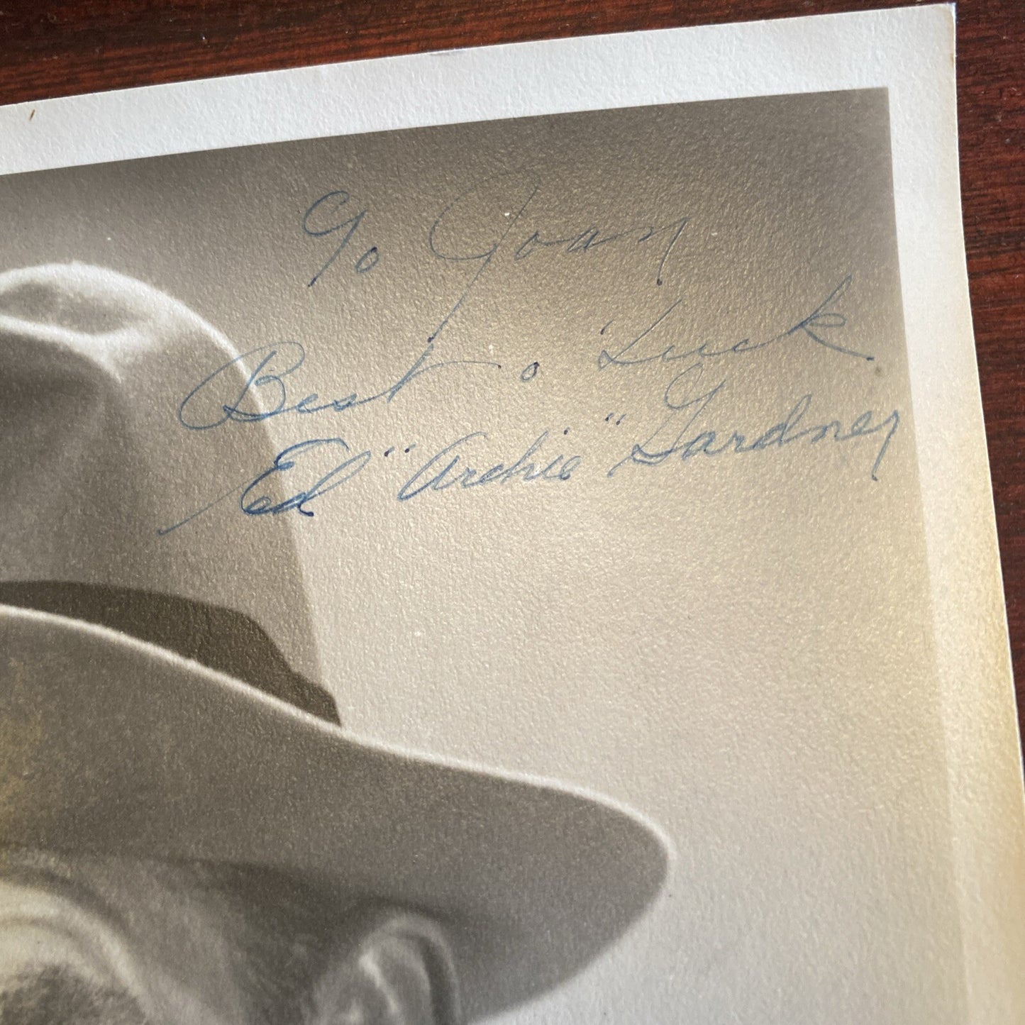 Hollywood Movie TV Star Ed Archie Gardner AUTOGRAPHED INK Real PHOTO 8 x 10 Radi