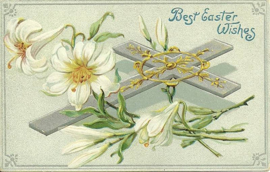Tuck White Lily Easter Postcard Series 2666