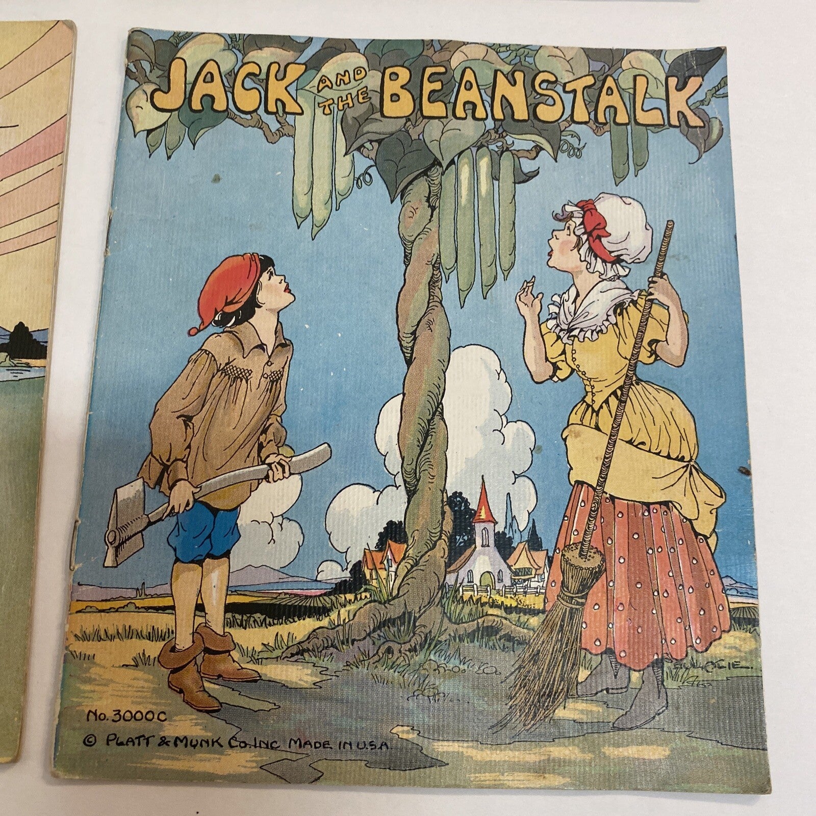 My Own Fairy Tale Library 8 LINENLIKE Books In A Box~Platt & Munk~No  3000~1939