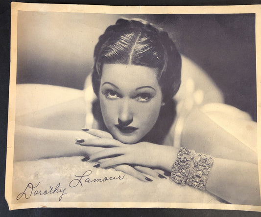 Dorothy Lamour Signed Photo 8"x10" - Standard Oil Advertising Promo AD10188