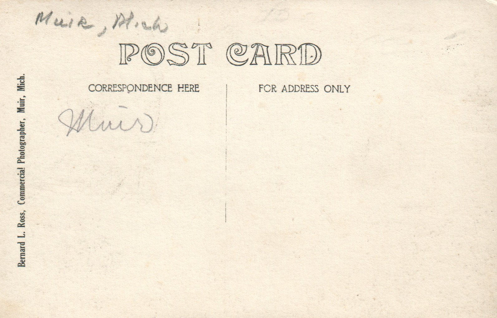 Public School BLDG  Muir MI Mich Michigan Postcard Real Photo