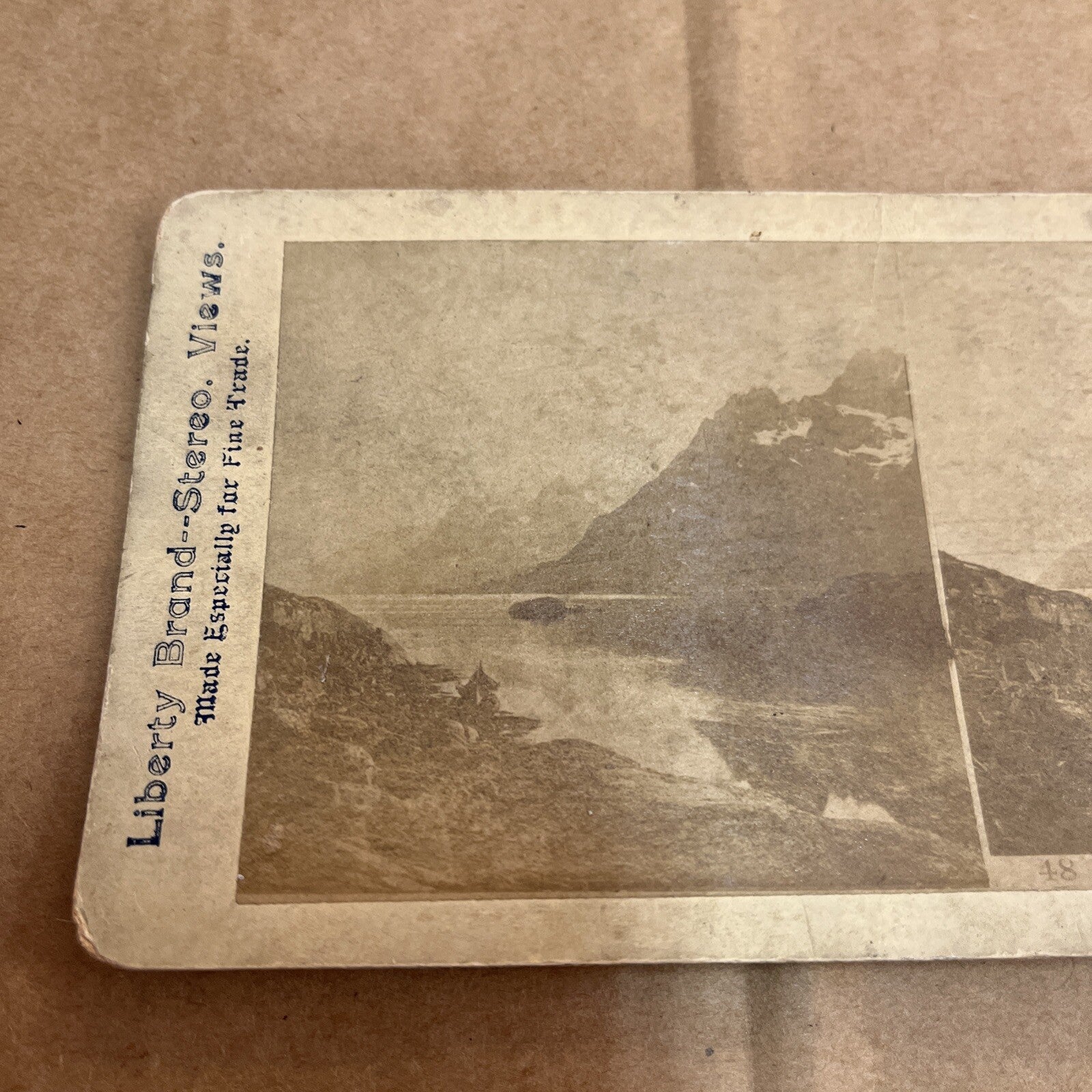 RAFTSUNDLOFOTEN, RIVER & MOUNTIANS. POLYCHROME STEREOVIEW Color Card