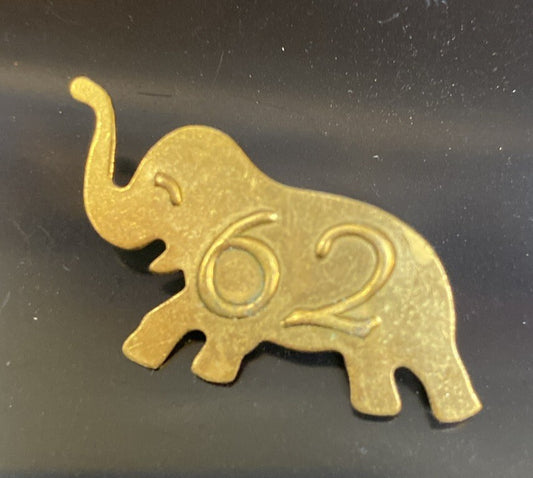 RARE Vintage GOP 1962 Political Elephant pin  Pinback gold