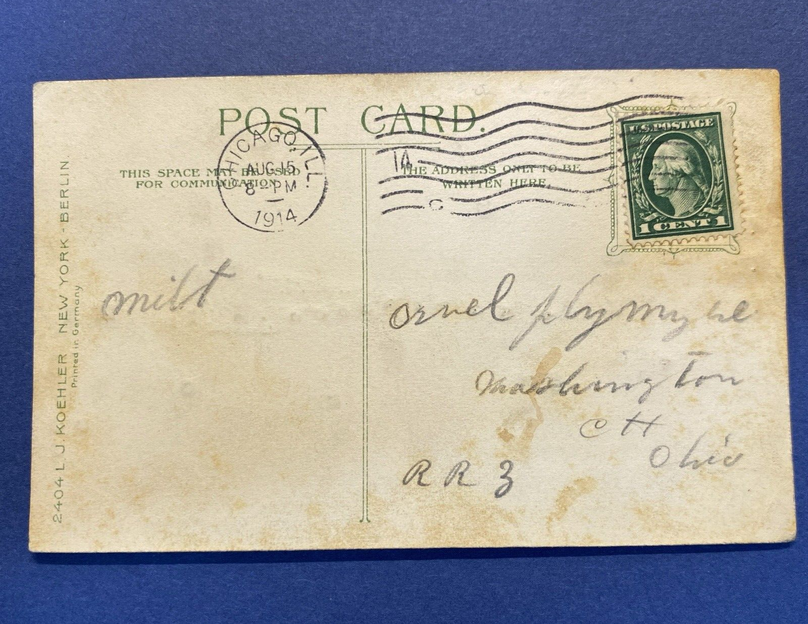 HTL Hold to the Light Grand Boulevard Looking South Chicago IL Vintage Postcard