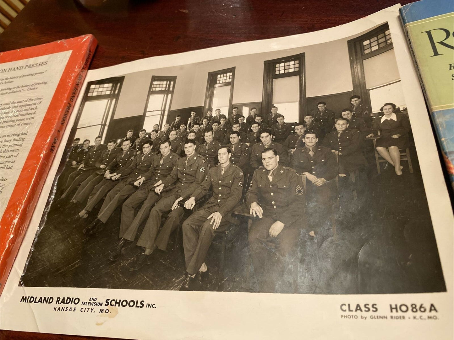 8 x 10 Real Photo Military Midland Radio and Television Schools Kansas City Mo
