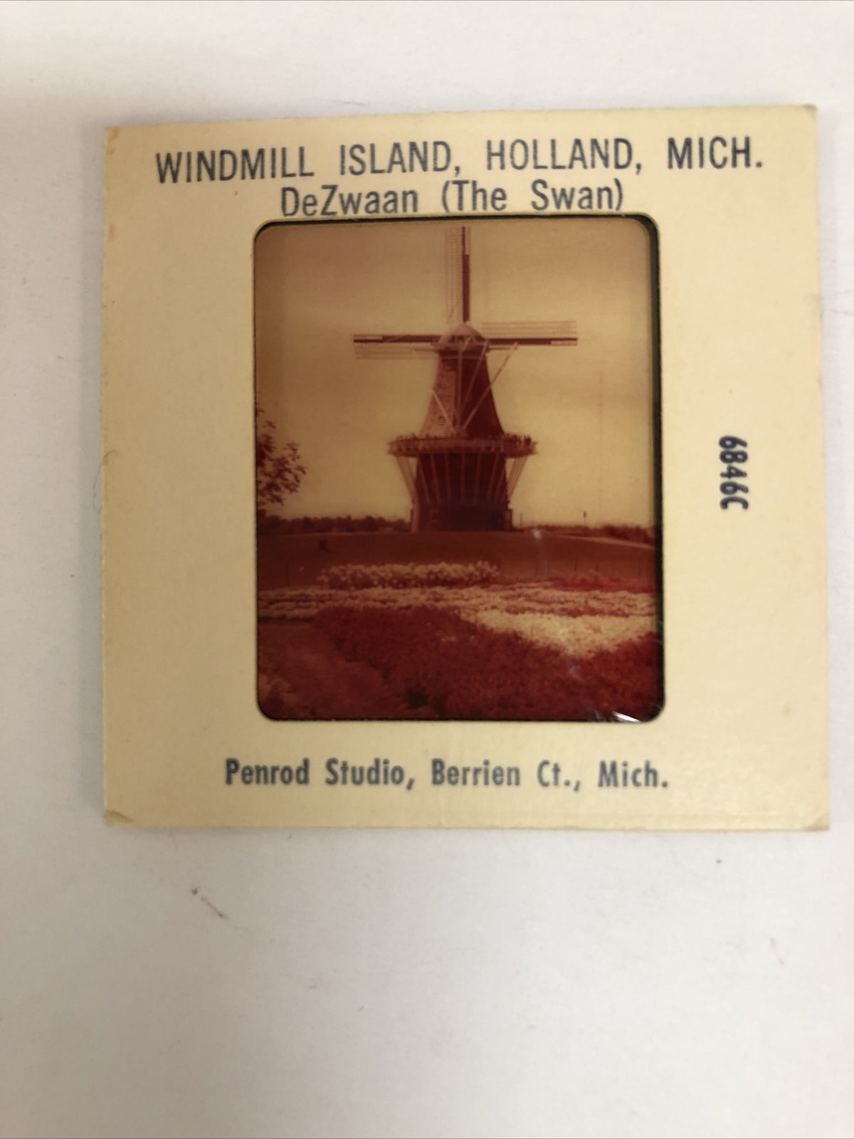 1960's 9 SLIDES Windmill Island Holland MICHIGAN Tulips Windmill