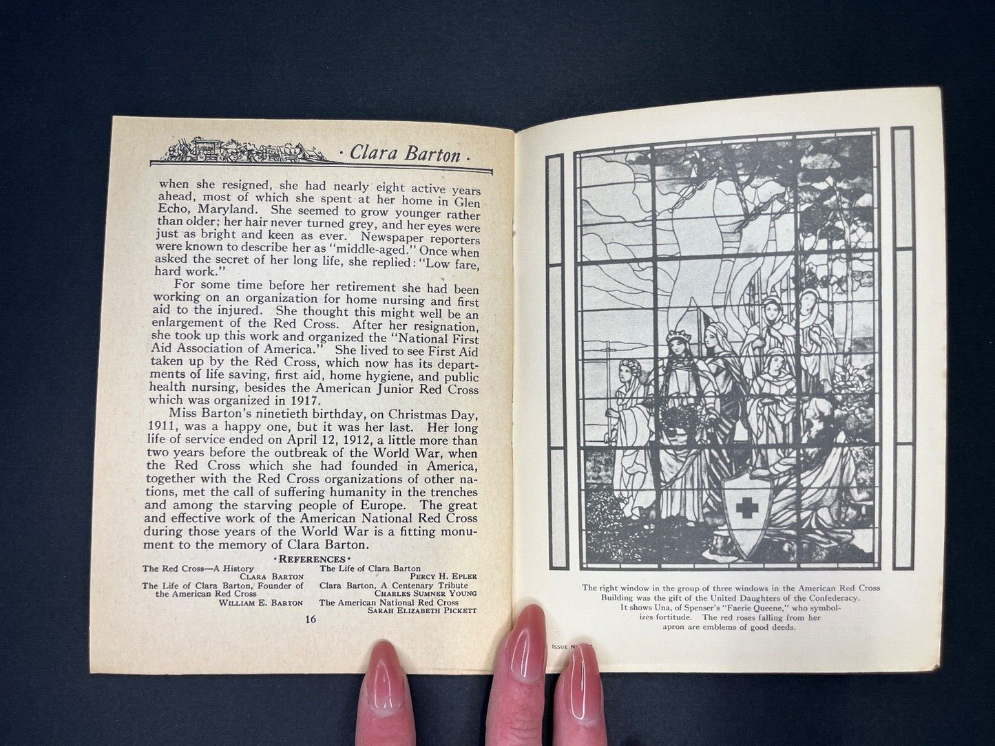 Vintage "The Story of Clara Barton" John Hancock Life Insurance Ad Book