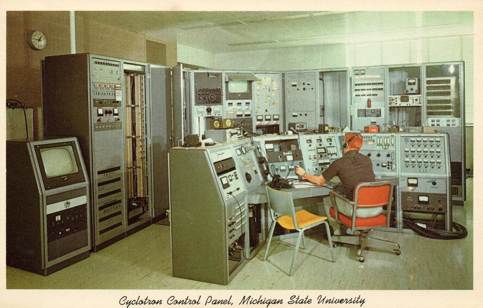 Cyclotron Control Panel MSU in Lansing MI Michigan  Postcard