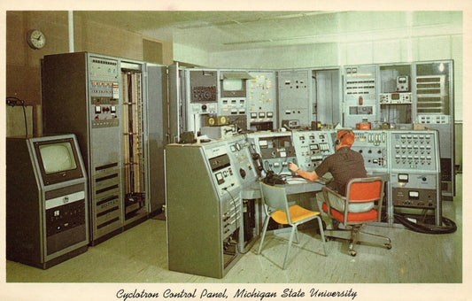 Cyclotron Control Panel MSU in Lansing MI Michigan  Postcard