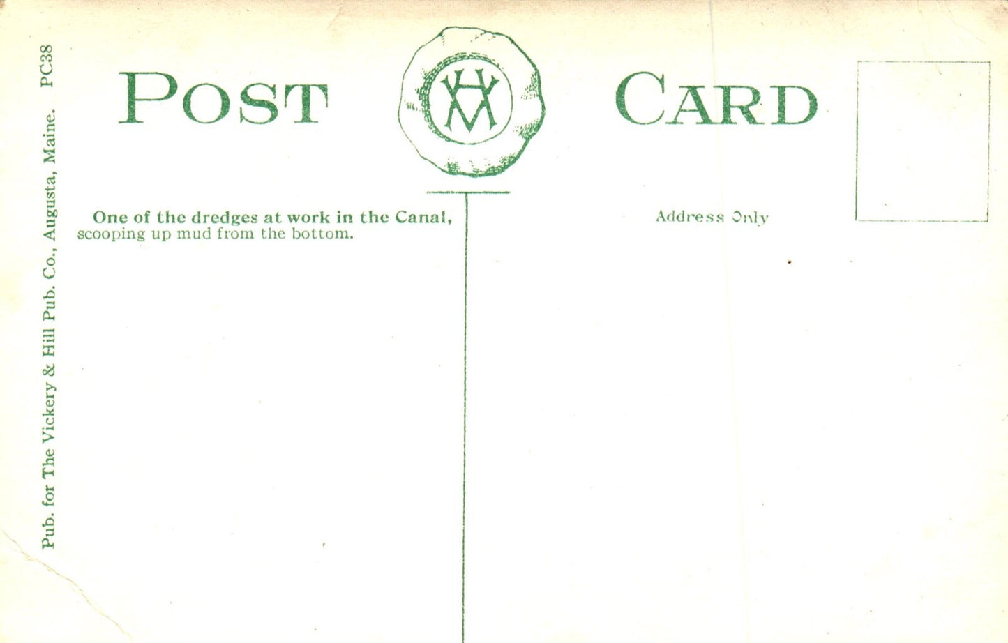 One of the Dredges at Work in the Canal Scooping Mud Vintage Panama Postcard