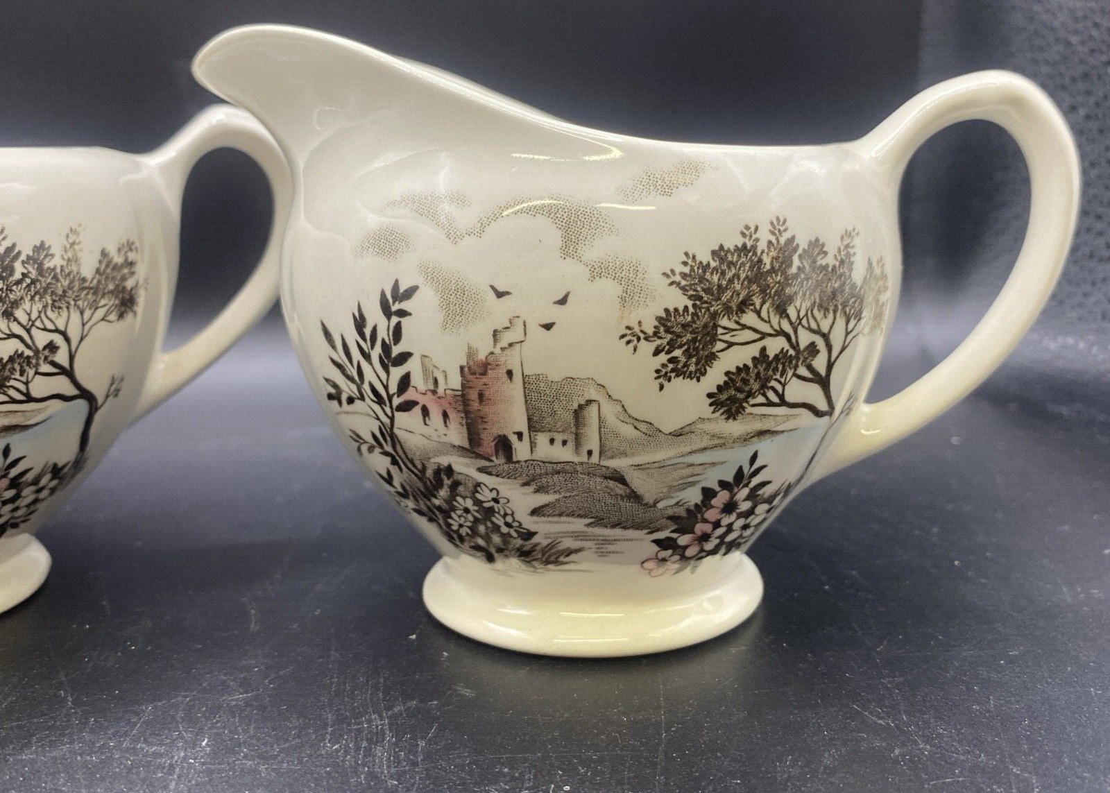 English Staffordshire J & G Meakin Stratford-On-Avon Cream & Sugar