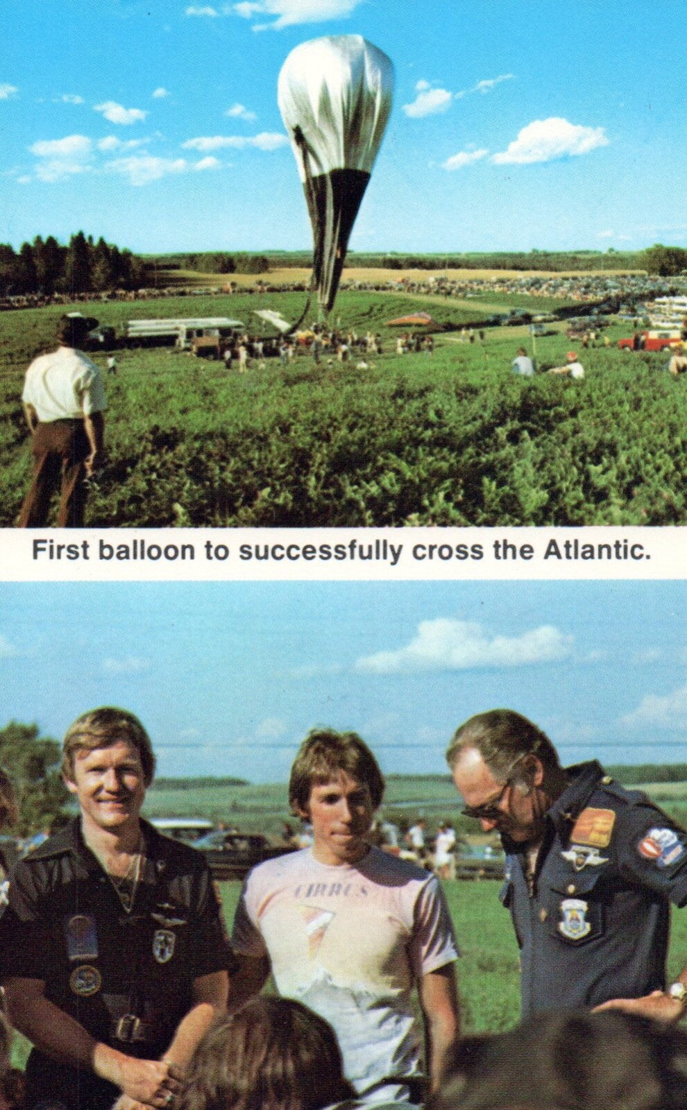 First Balloon To Cross the Atlantic Presque Isle ME Maine Postcard Template