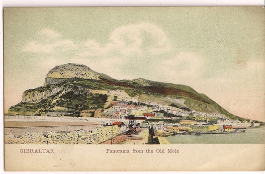 Panorama from the Old Mole Gibraltar Postcard