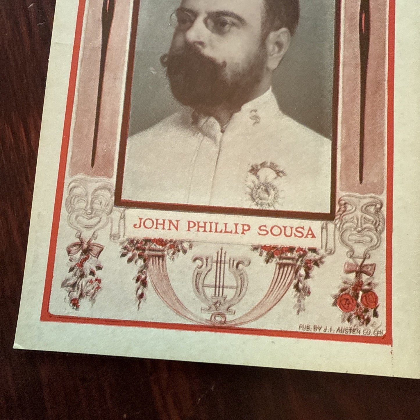 John Phillip Sousa J I Austen PEGASUS Arts Theater Writing c1910's *Scarce