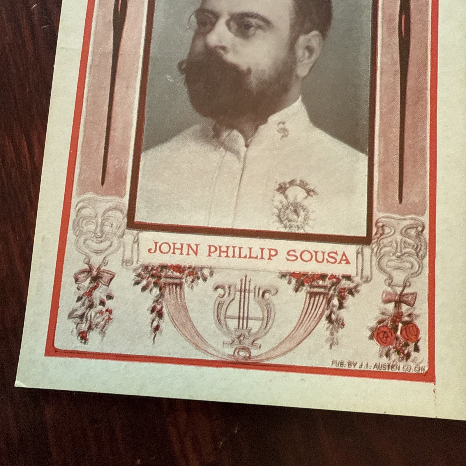 John Phillip Sousa J I Austen PEGASUS Arts Theater Writing c1910's *Scarce