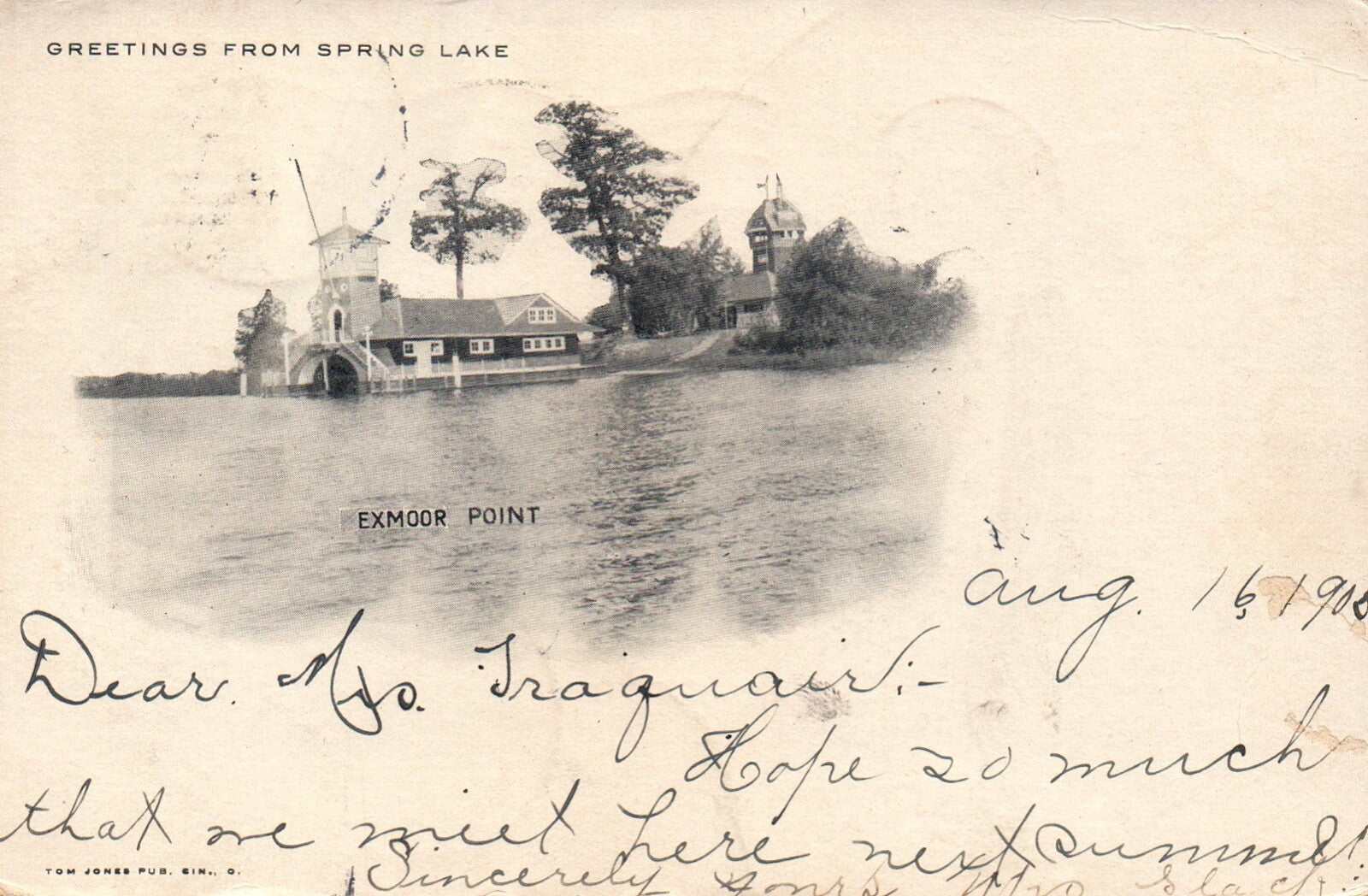 Greetings From Spring Lake Exmoor Point Lake Michigan Mich Mi Michigan Postcard