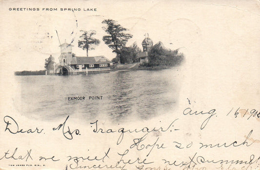 Greetings From Spring Lake Exmoor Point Lake Michigan Mich Mi Michigan Postcard