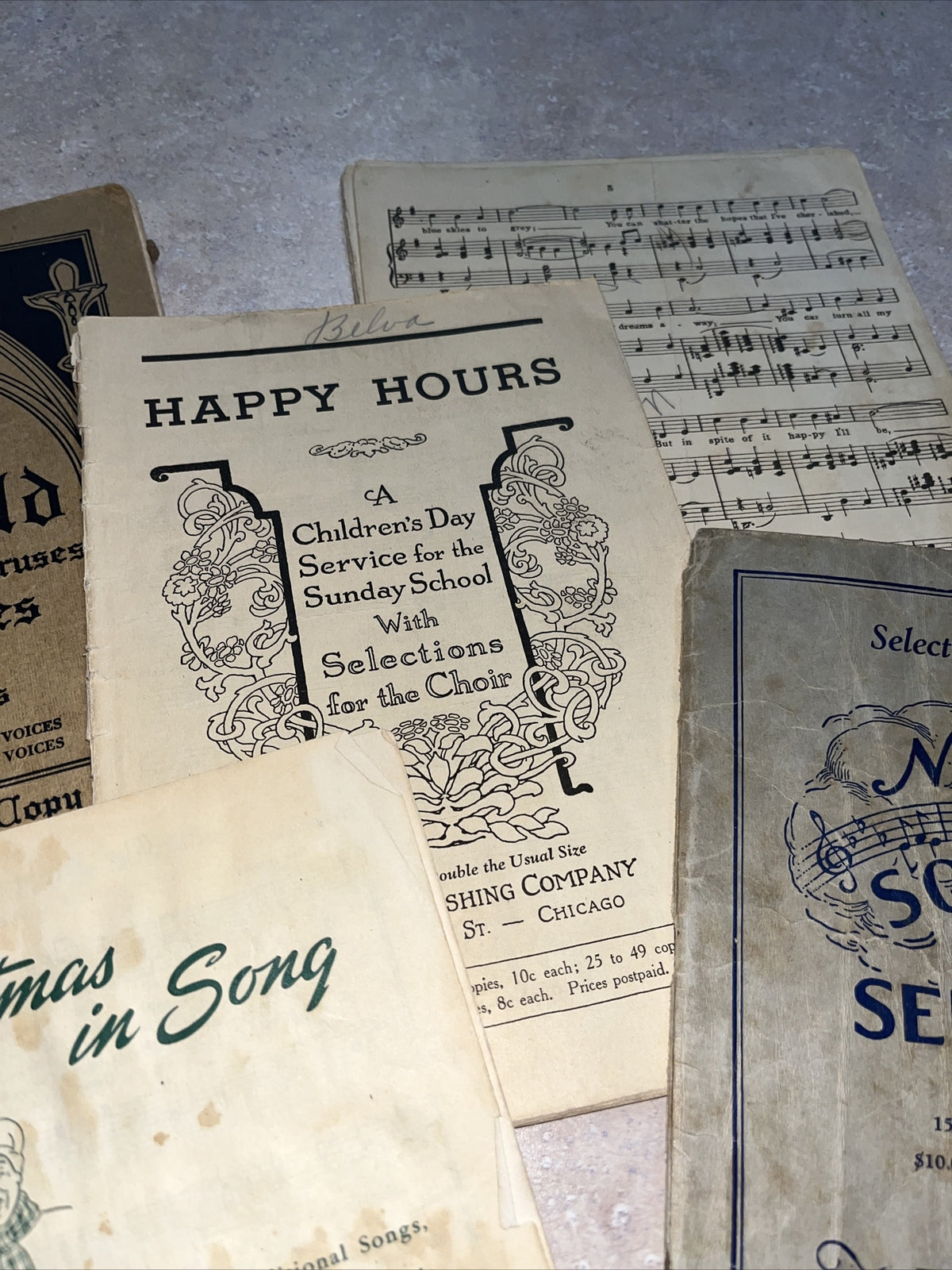 Lot of Antique  sheet Music Books Booklets