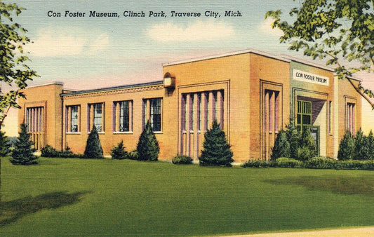 Con Foster Museum Clinch Park Traverse City Michigan MI Postcard