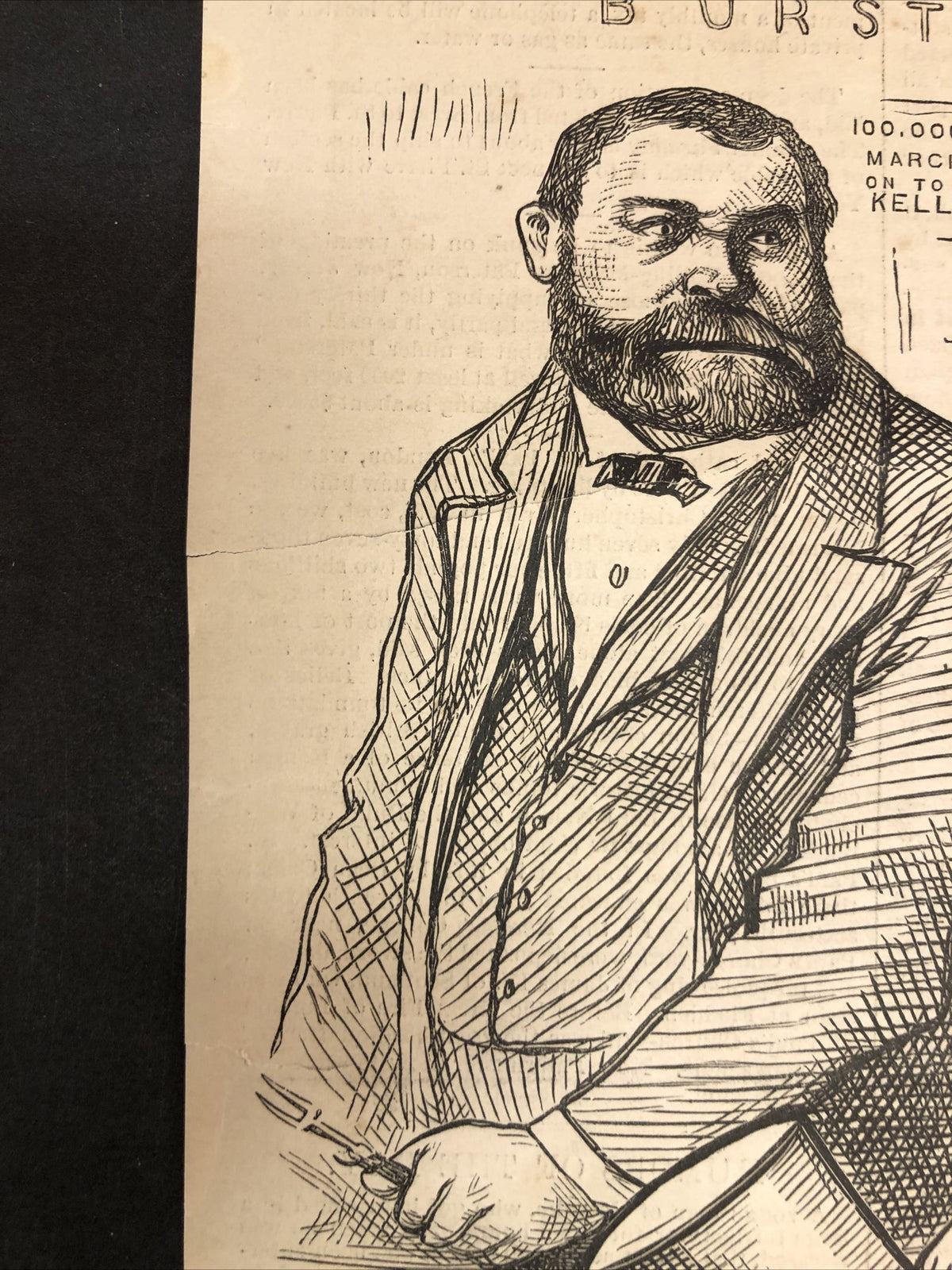1879 Harpers Weekly - Nast - Hoffman resigns both Tilden and the Tammany Ring