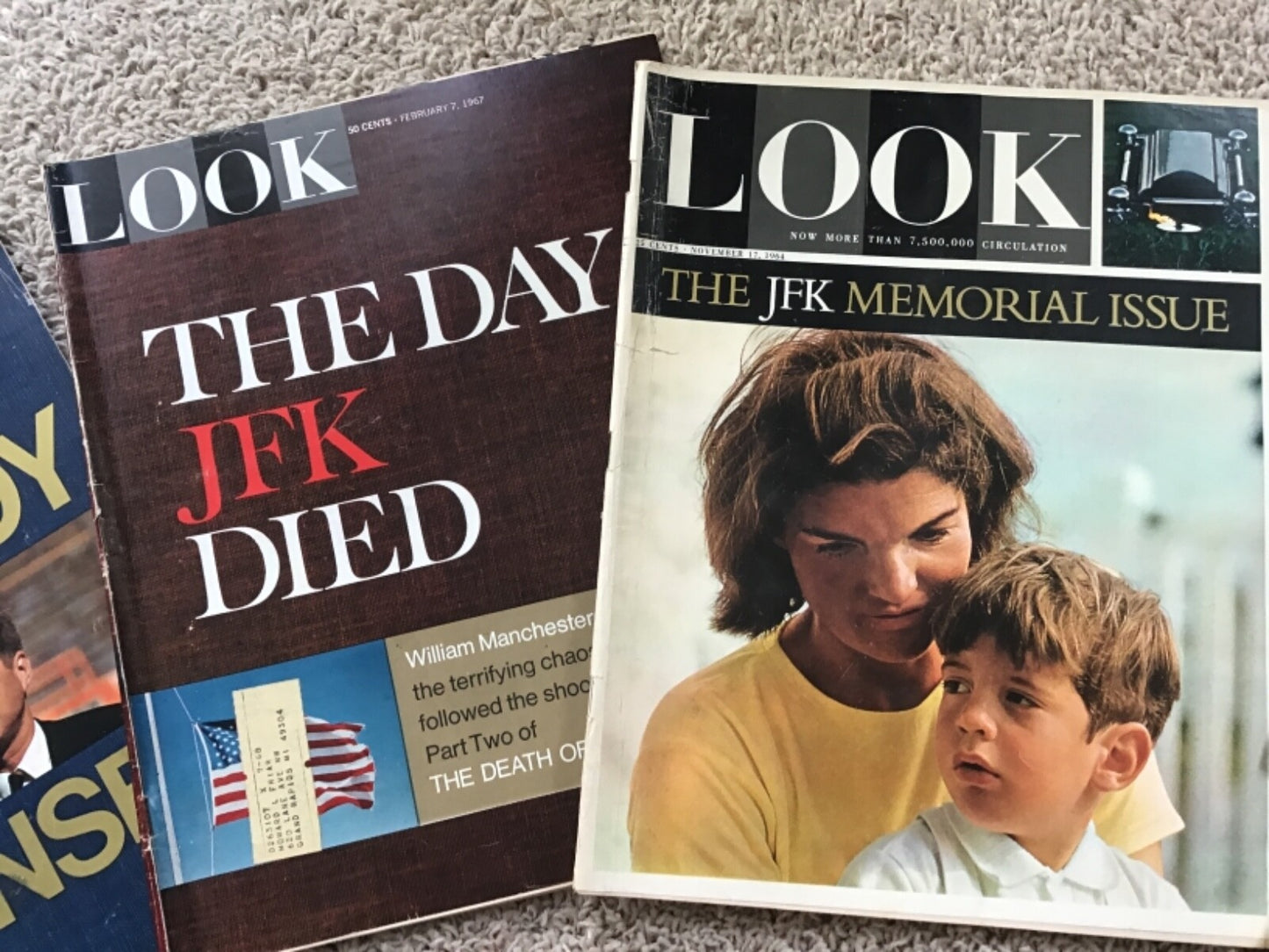 Lot of 8 Vintage John Fitzgerald Kennedy JFK President LIfe Post Look Magazines