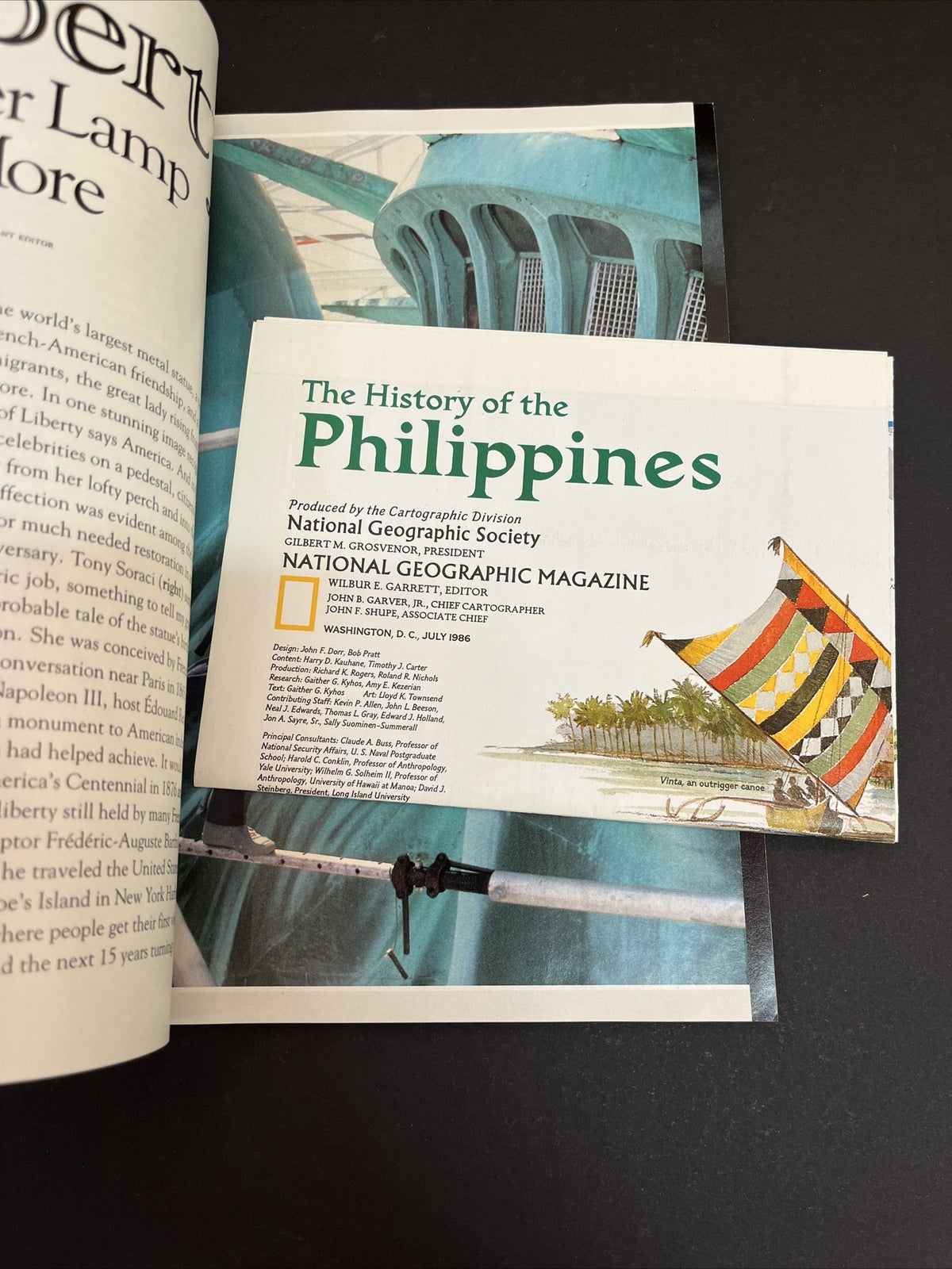 July 1986 National Geographic Liberty Her Lamp Relit & New York Harbor